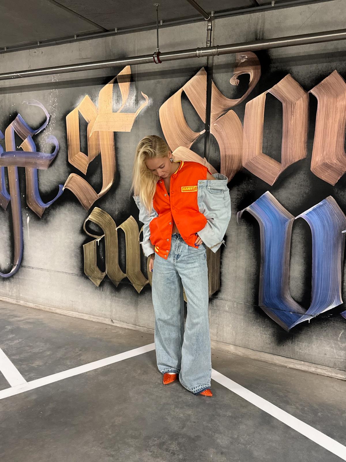 Bomber jacket orange