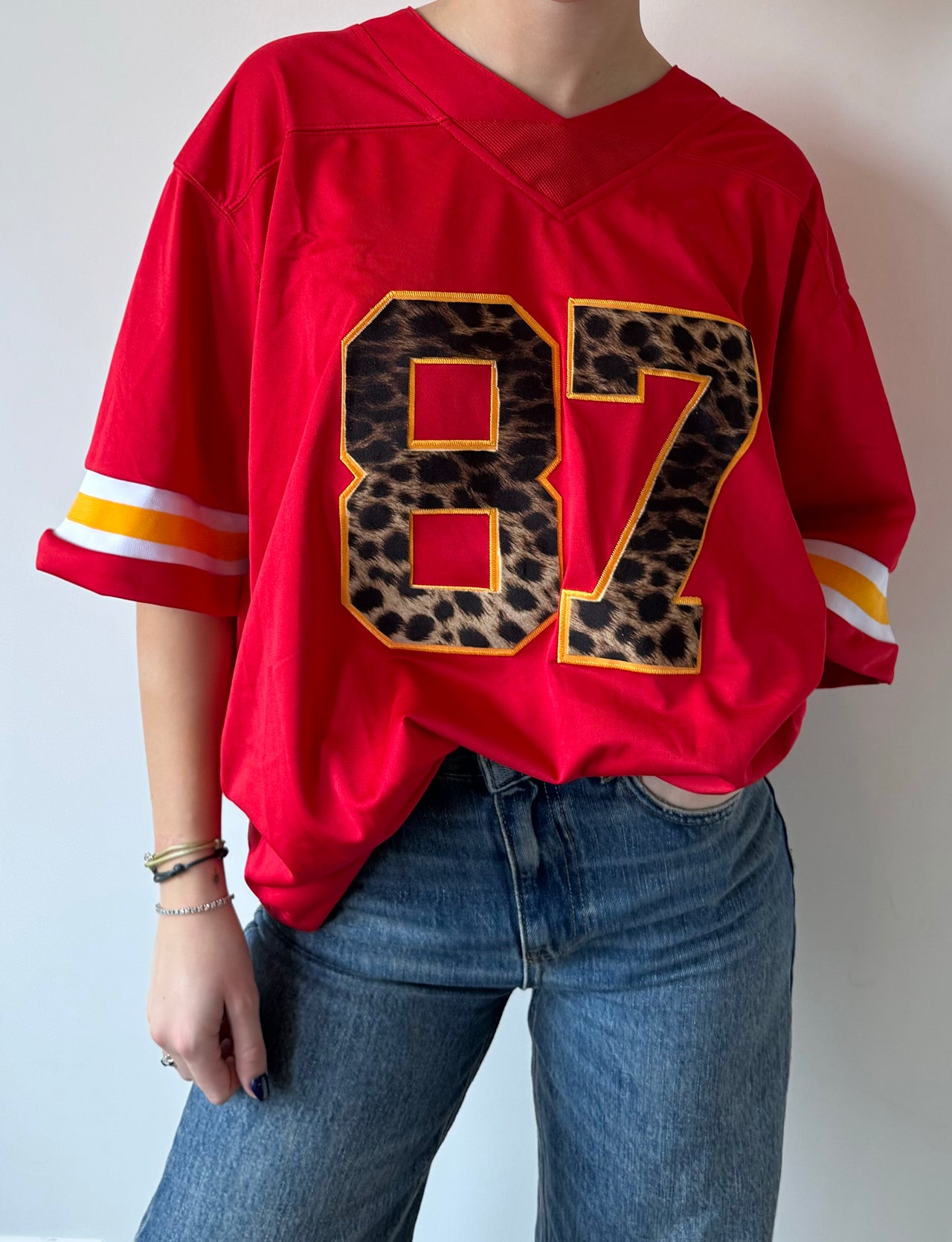 JERSEY leopard red/yellow