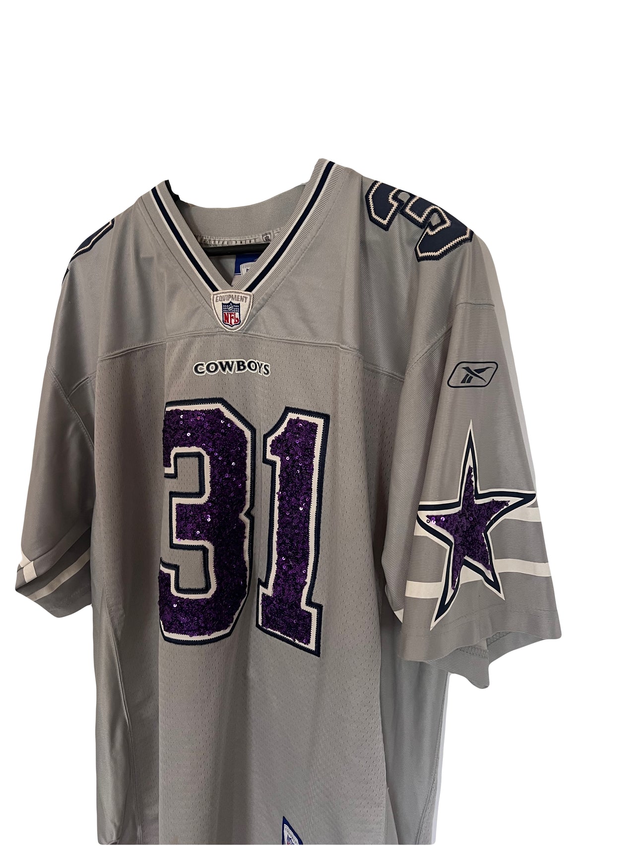 JERSEY purple/ grey / blue stars