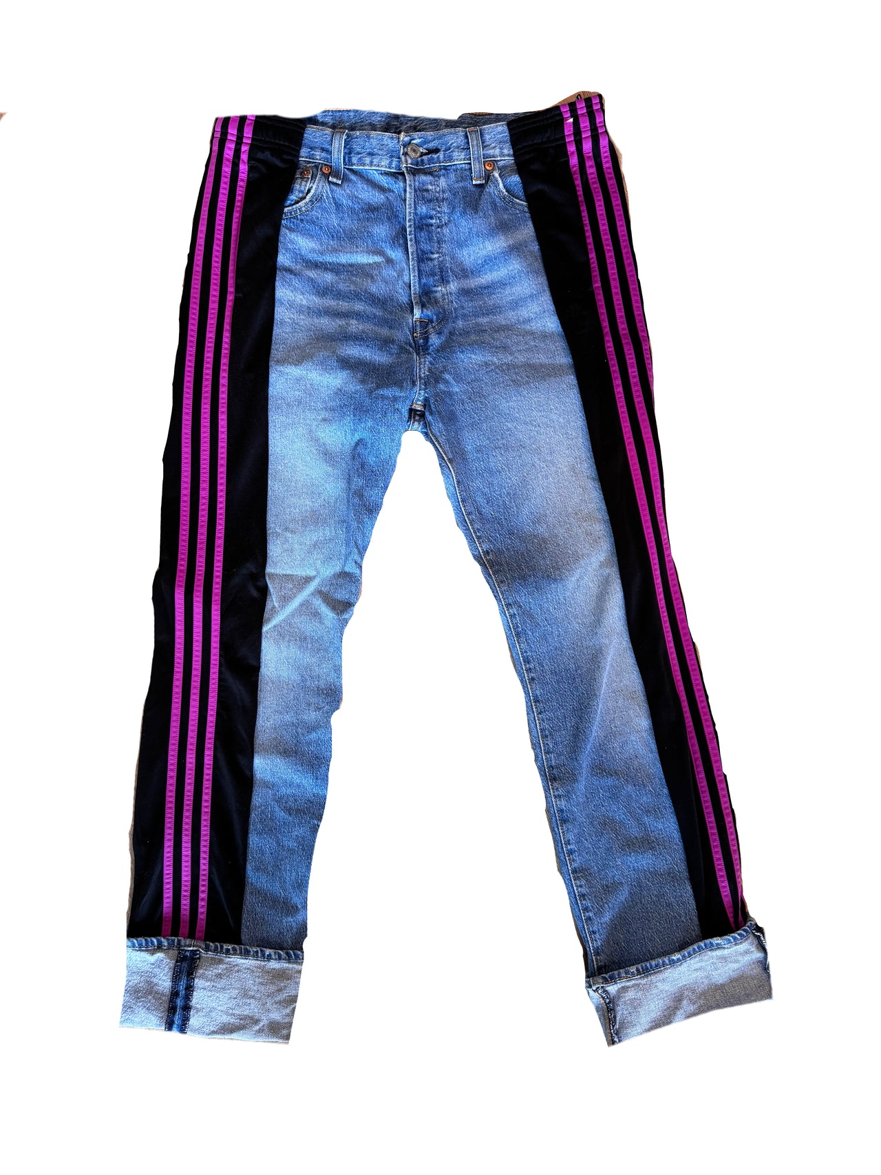 adidas jeans purple/black